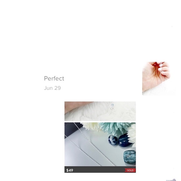 Natural Larimar CZ Diamond Dainty Sparkly Pendant Necklace Sterling Silver 925 - Picture 10 of 13